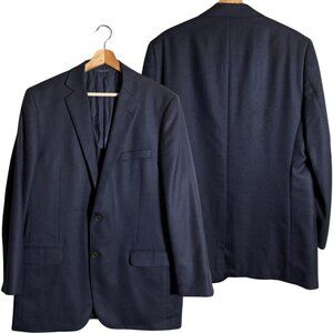 Brooks Brothers Fitzgerald Wool Sport Coat Dinner Jacket Blazer Men's 42L Blue